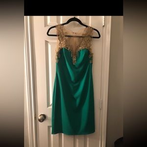 Marchesa Notte Green Dress